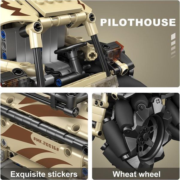 Машинка на радиоуправлении конструктор машина для взрослых и подростков всенаправленные колеса меканум Mould King Mecanum Моулд Кинг подарок мужчине парню, 617 деталей 20016 20016 фото